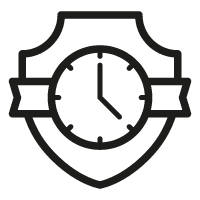 badge with clock