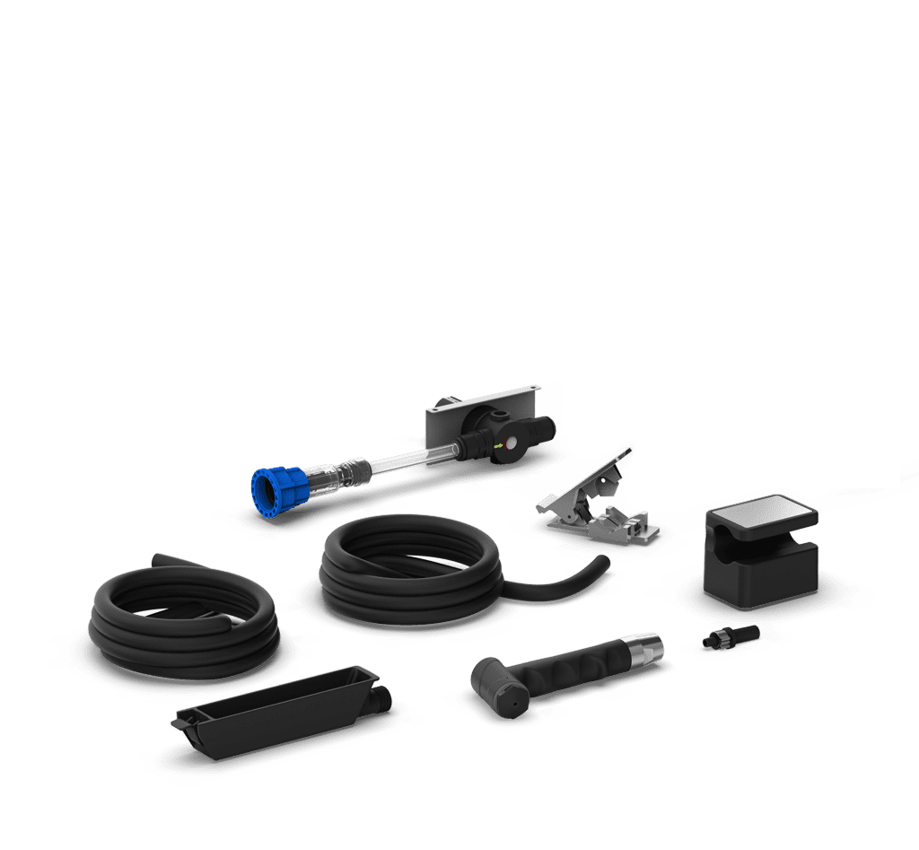 Unox Incluye una práctica ducha de mano y un kit de drenaje para facilitar la limpieza del horno. XHC053.