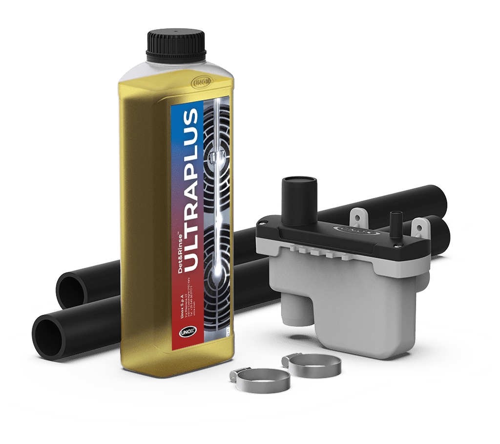 Unox Contiene todas las partes necesarias para la correcta instalación de un horno y una botella de detergente DET&Rinse™ ULTRAPLUS (1 litro) UN 1824, 8, II - ADR cantidad limitada. XUC001-DRU.