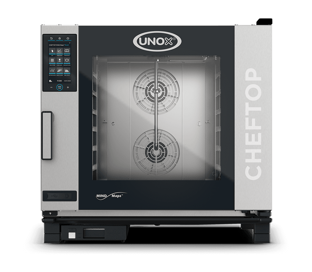 6 vsuvů GN 2/1 Obrázek profesionální konvektomat UNOX CHEFTOP MIND.Maps™ PLUS XEVC-0621-GPLM.