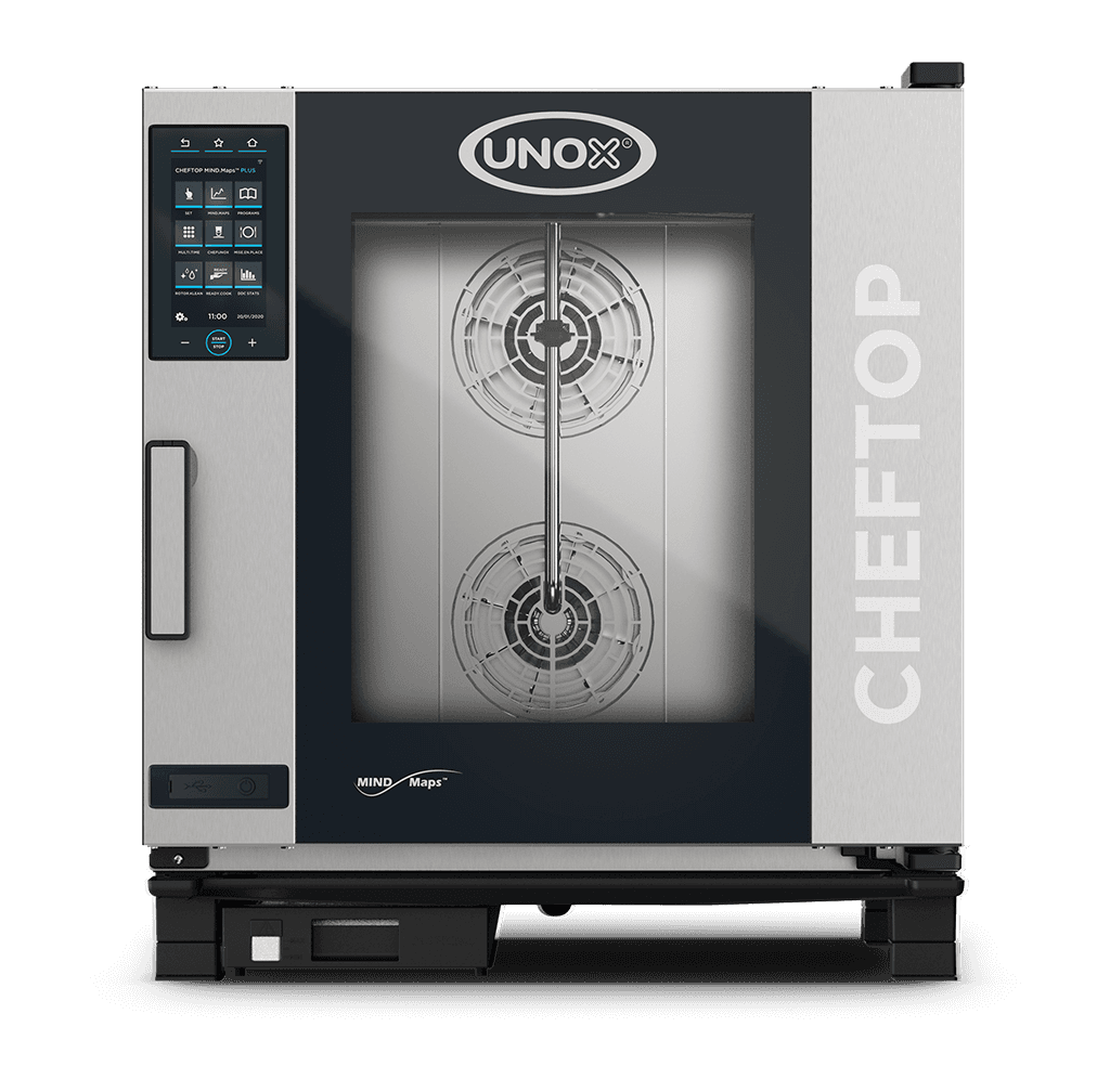 7 vsuvů GN 1/1 Obrázek profesionální konvektomat UNOX CHEFTOP MIND.Maps™ PLUS XEVC-0711-GPLM.