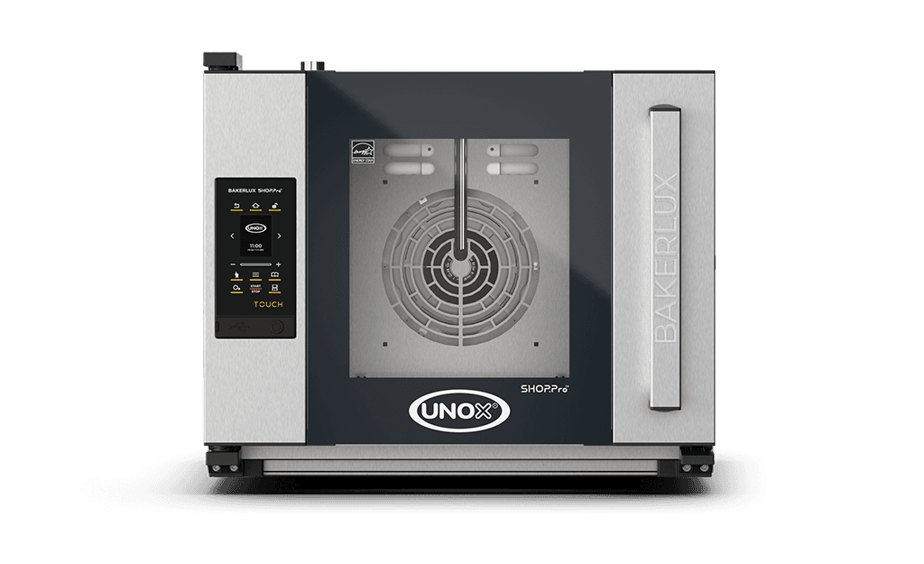 4 vsuvů 460x330 Obrázek profesionální konvekční pec s přivlhčením  UNOX BAKERLUX SHOP.Pro™ TOUCH XEFR-04HS-ETRV.