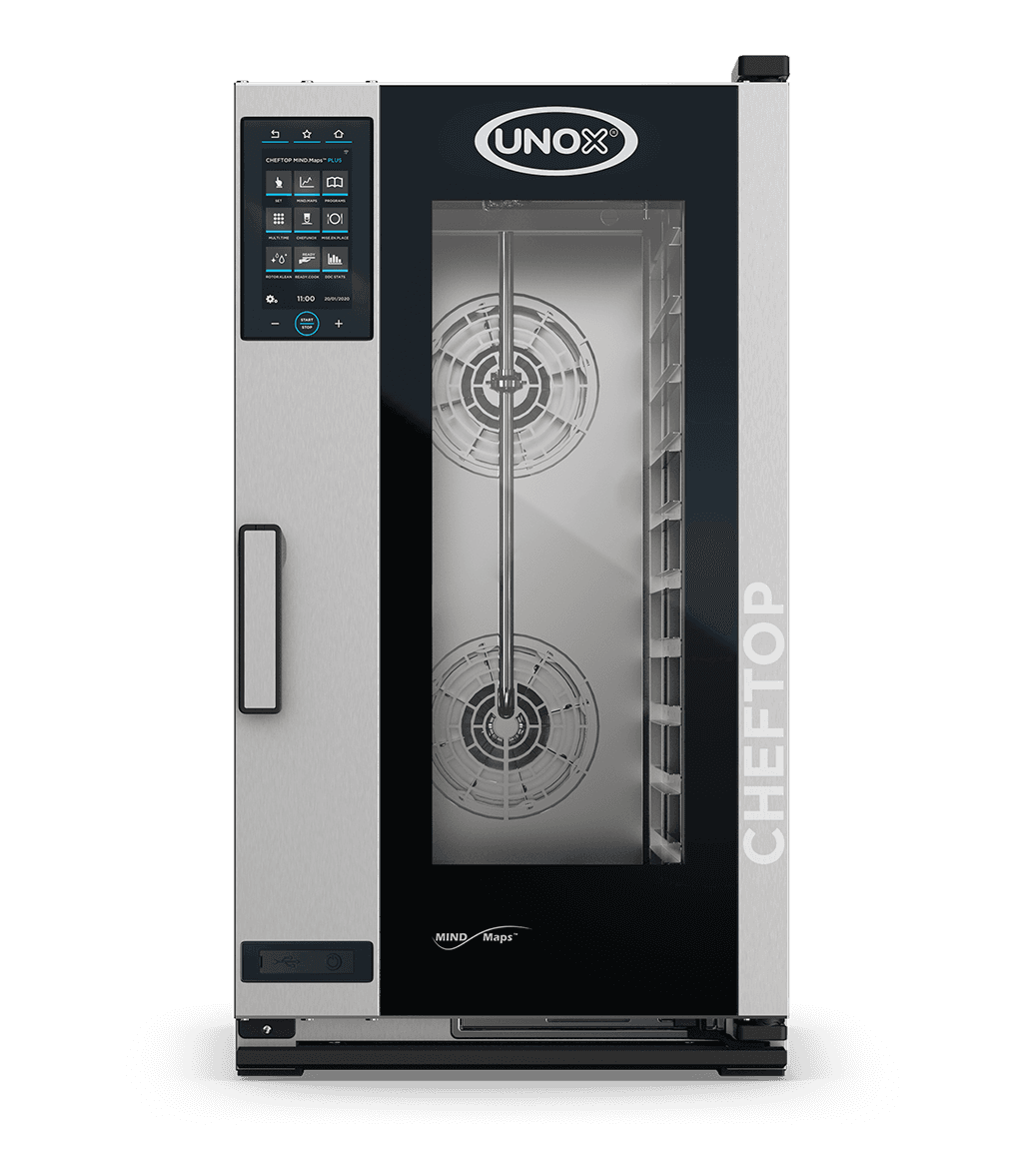10 trays GN 1/1 Render of UNOX CHEFTOP MIND.Maps™ PLUS commercial combi oven XECC-1013-EPLM.