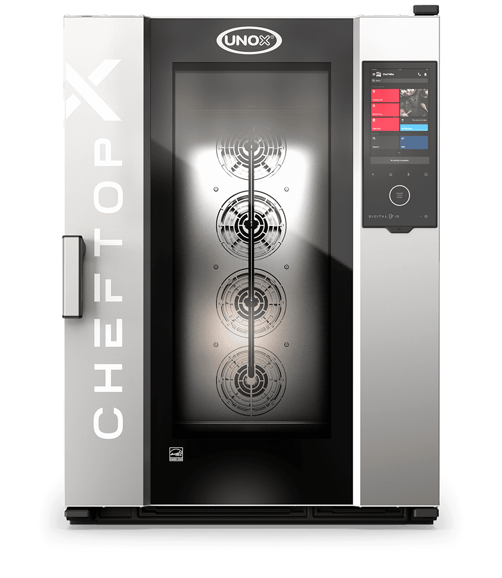 10 trays GN 2/1 Render of UNOX CHEFTOP-X™ commercial combi oven XEDA-1021-GXLS-ET.