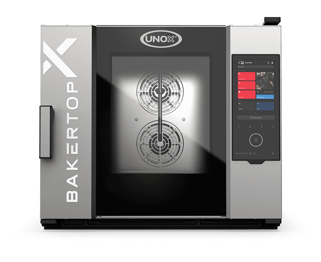 5 trays 600x400 Render of UNOX BAKERTOP-X™ commercial combi oven XELA-05EU-EXLS-ET.