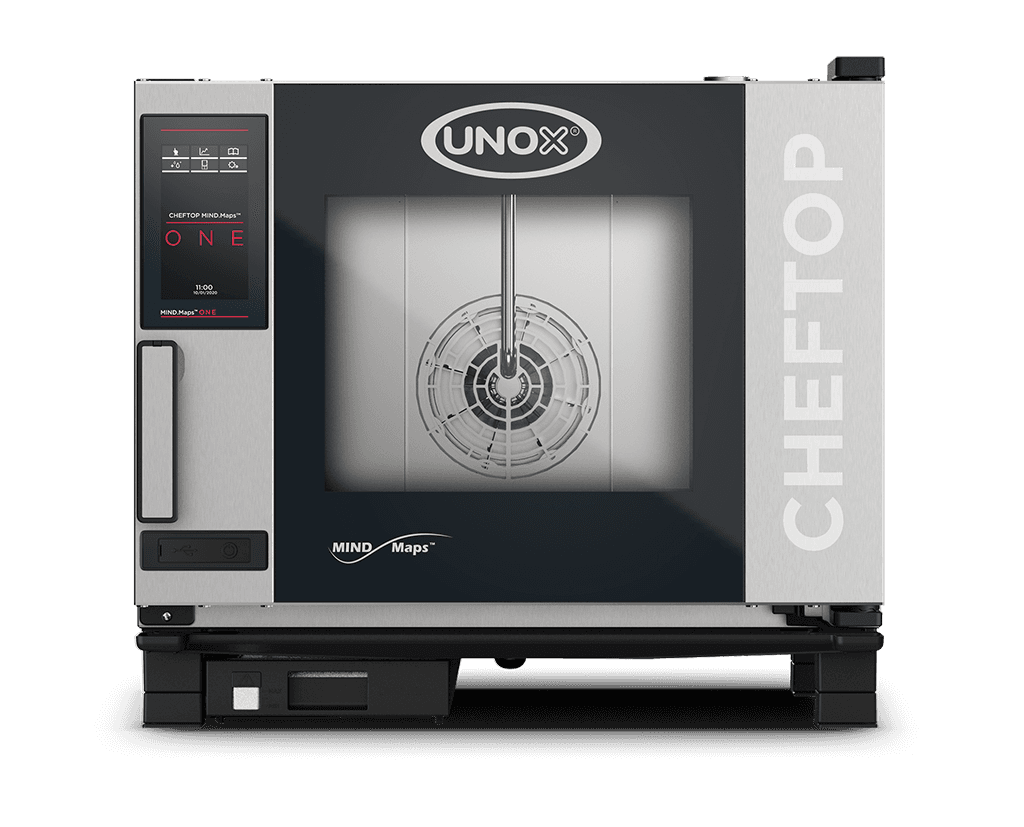 5 trays GN 1/1 Render of UNOX CHEFTOP MIND.Maps™ ONE commercial combi oven XEVC-0511-E1LM-LP.