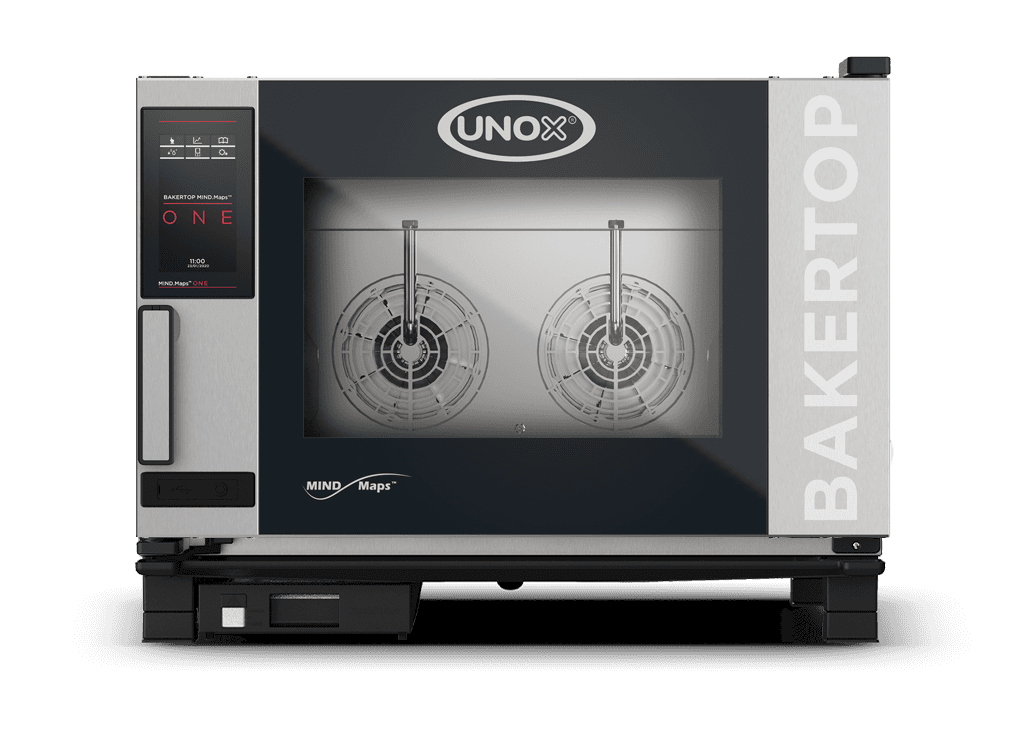 4 trays 600x400 Render of UNOX BAKERTOP MIND.Maps™ BIG ONE commercial trolley combi oven XEBC-04EU-E1LM.