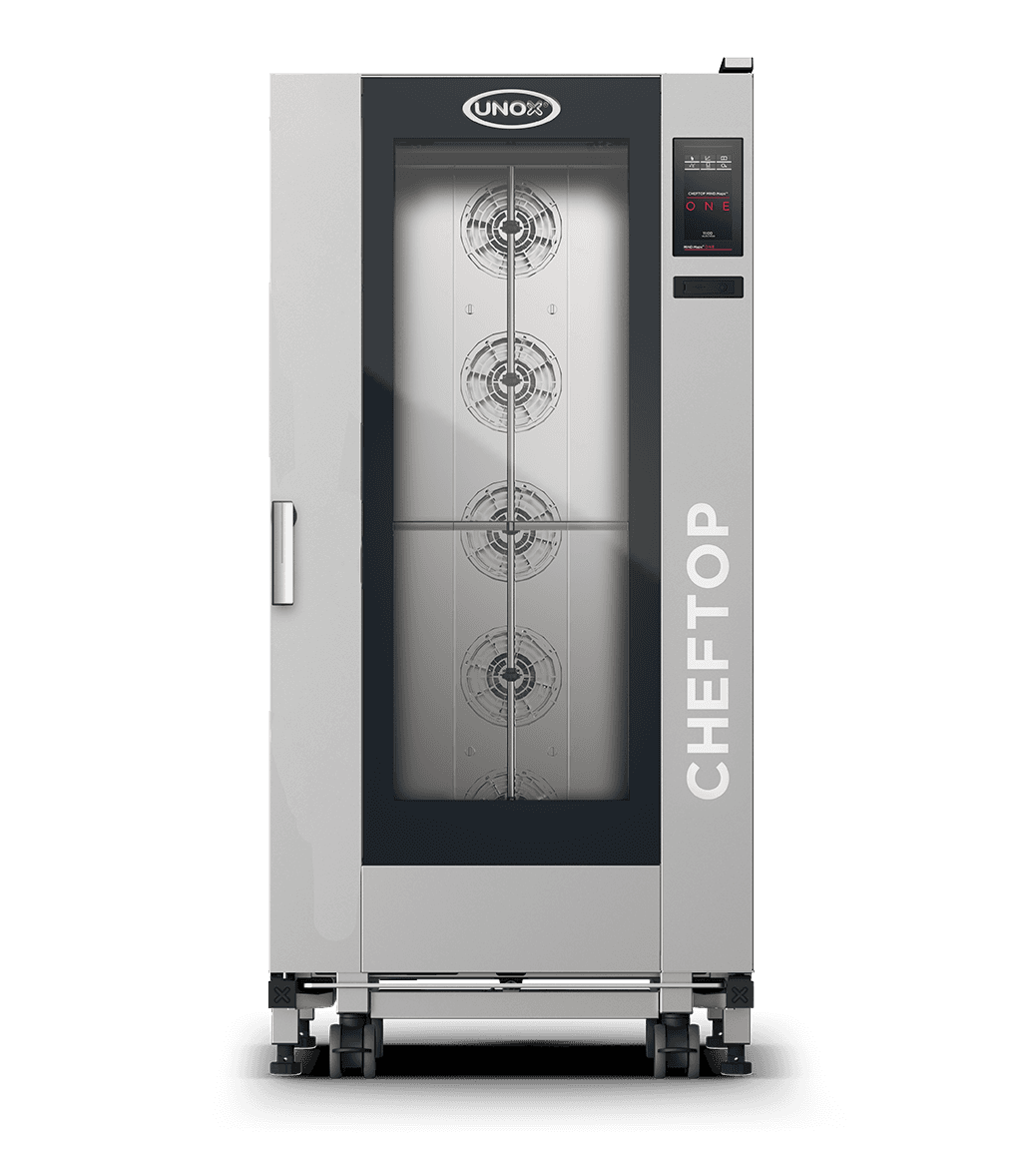 20 trays GN 1/1 Render of UNOX CHEFTOP MIND.Maps™ BIG ONE commercial trolley combi oven XEVL-2011-E1LS.