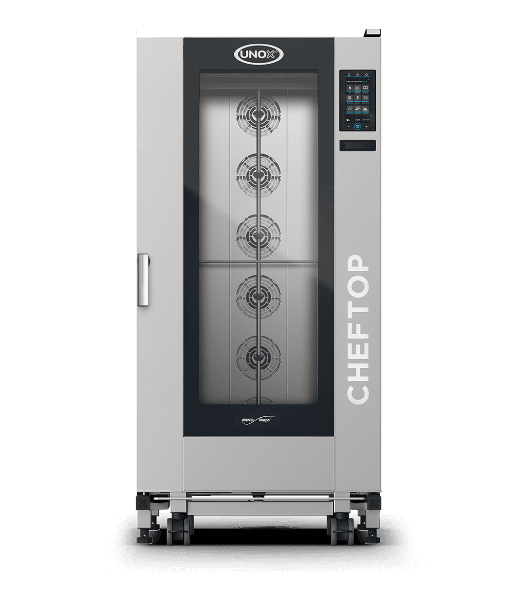 20 trays GN 1/1 Render of UNOX CHEFTOP MIND.Maps™ BIG PLUS commercial trolley combi oven XEVL-2011-GPLS.