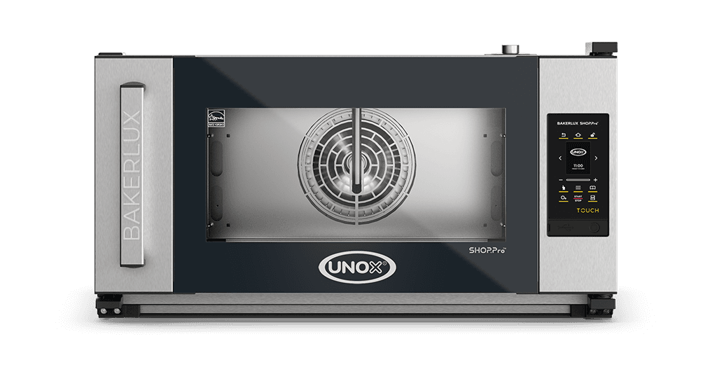 3 trays 600x400 Render of UNOX BAKERLUX SHOP.Pro™ TOUCH commercial convection with humidity oven XEFR-03EU-ETLV.