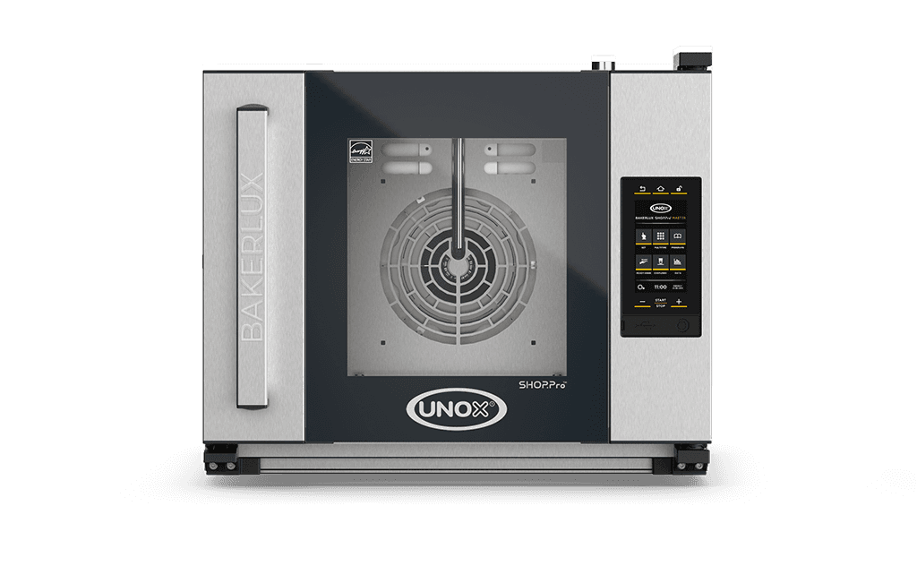 4 trays 460x330 Render of UNOX BAKERLUX SHOP.Pro™ MASTER commercial convection with humidity oven XEFR-04HS-EMLV.