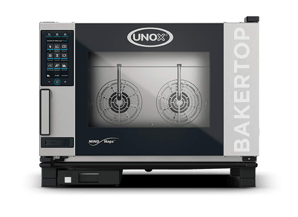 4 trays 600x400 Render van de UNOX BAKERTOP MIND.Maps™ PLUS professionele combi oven XEBC-04EU-EPLM.