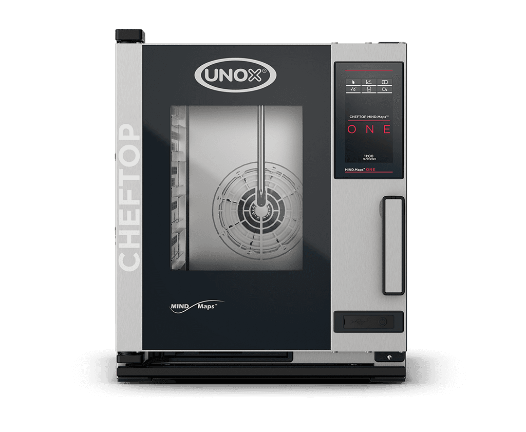 5 trays GN 2/3 Render van de UNOX CHEFTOP MIND.Maps™ ONE professionele combi oven XECC-0523-E1RM.
