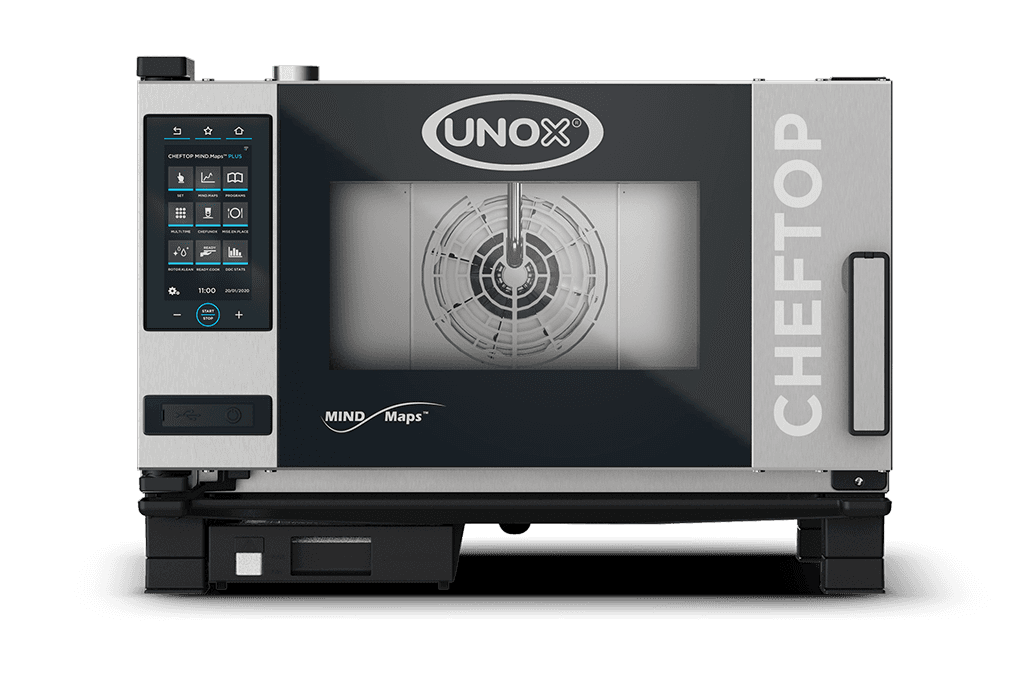 3 trays GN 1/1 Render van de UNOX CHEFTOP MIND.Maps™ PLUS professionele combi oven XEVC-0311-EPRM.