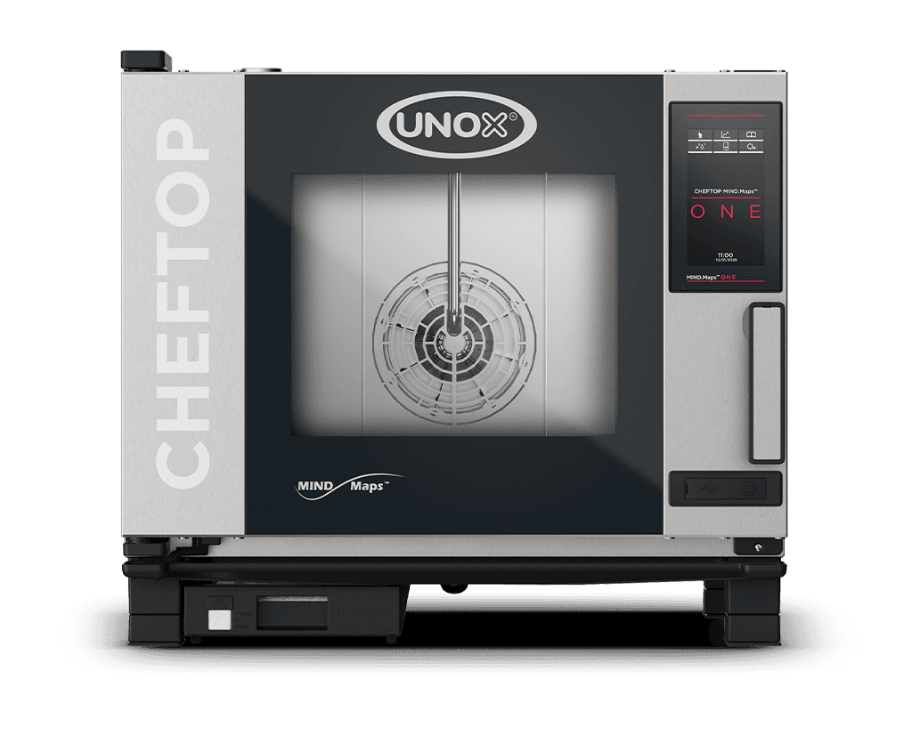 5 trays GN 1/1 Render van de UNOX CHEFTOP MIND.Maps™ ONE professionele combi oven XEVC-0511-E1RM-LP.