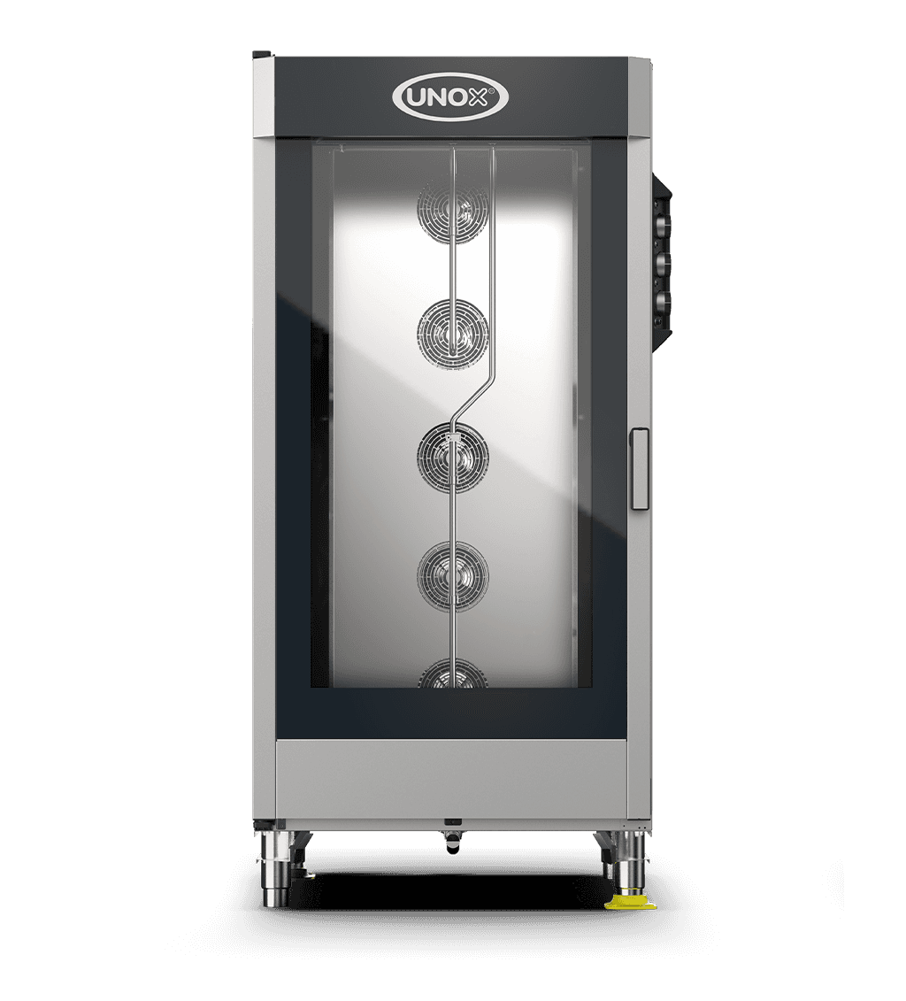 16 trays 600x400 Render van de  UNOX BAKERLUX™ & LINEMISS™ professionele convectie oven met vochtigheid XB1083.