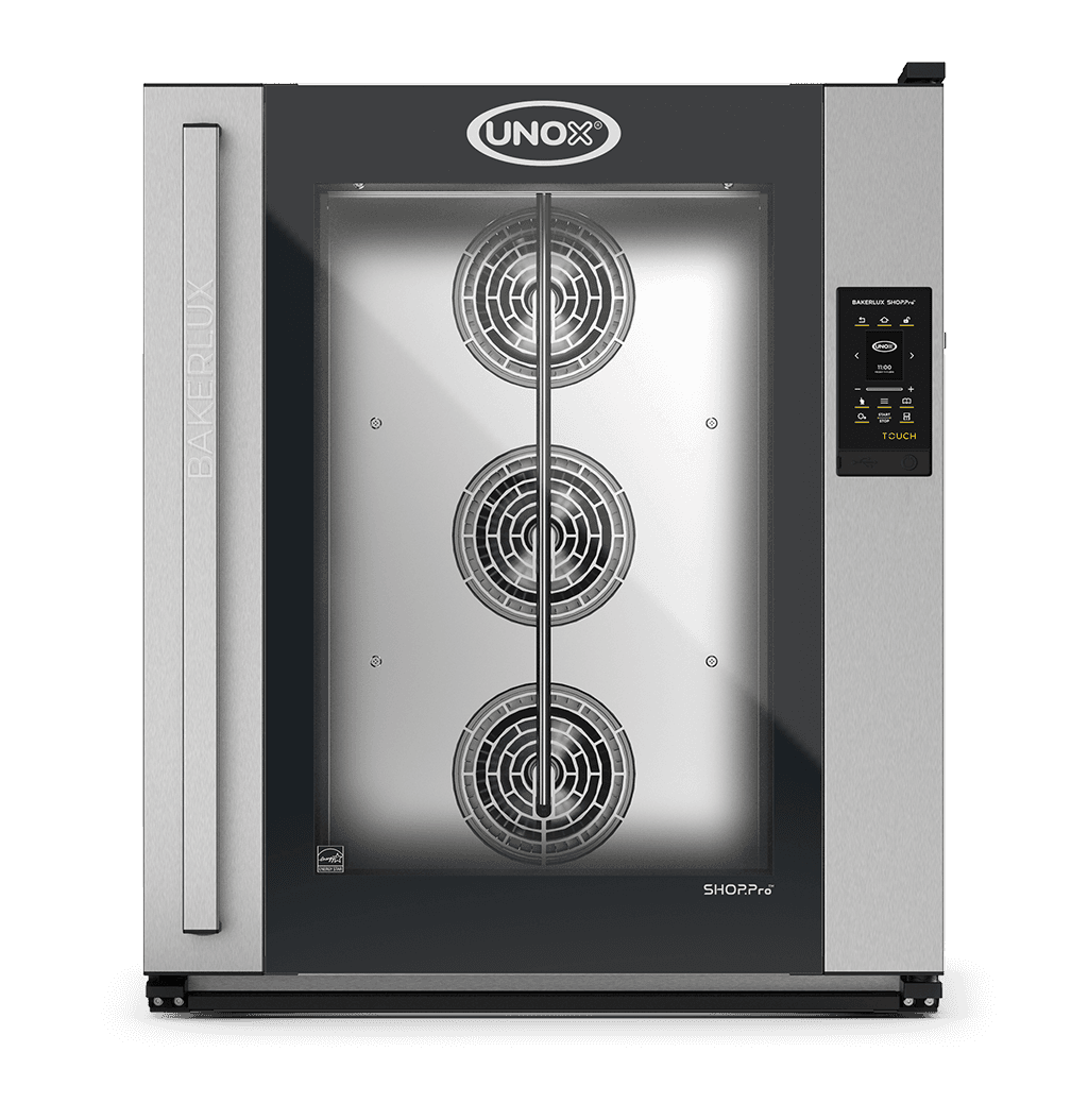 10 trays 600x400 Render van de UNOX BAKERLUX SHOP.Pro™ TOUCH professionele convectie oven met vochtigheid XEFR-10EU-ETLV.