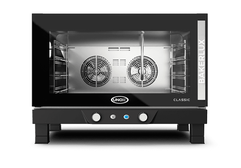 4 trays 600x400 Render van de UNOX BAKERLUX CLASSIC™ professionele convectie oven met vochtigheid XENA-04EU-EARP.