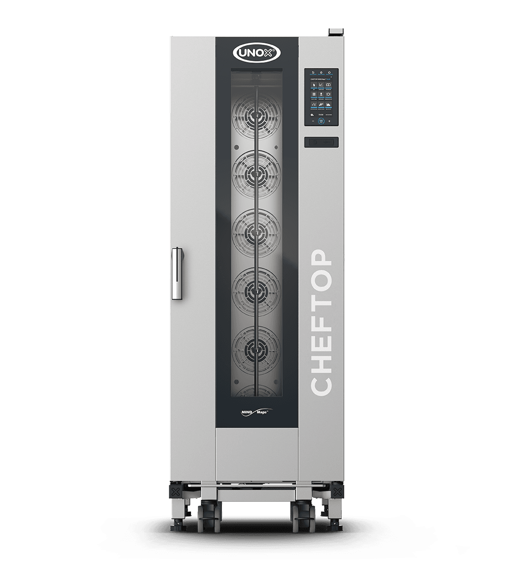 20 trays GN 1/1 Render van de UNOX CHEFTOP MIND.Maps™ BIG PLUS professionele trolley combi oven XECL-2013-YPLS.