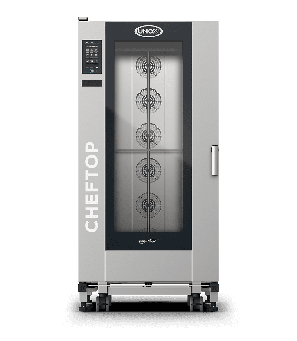 20 trays GN 2/1 Render van de UNOX CHEFTOP MIND.Maps™ BIG PLUS professionele trolley combi oven XEVL-2021-DPRS.