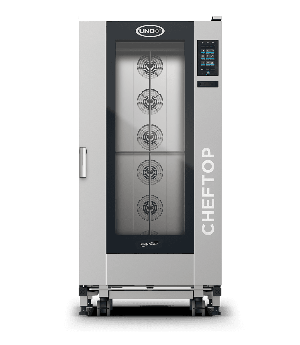 20 trays GN 2/1 Render van de UNOX CHEFTOP MIND.Maps™ BIG PLUS professionele trolley combi oven XEVL-2021-GPLS.