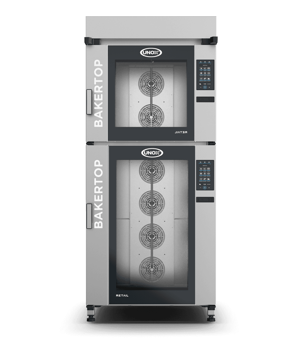 18 plåtar 600x400 Render av professionell butiksbakugn BAKERTOP RETAIL XETC-18EU-YPLMA.