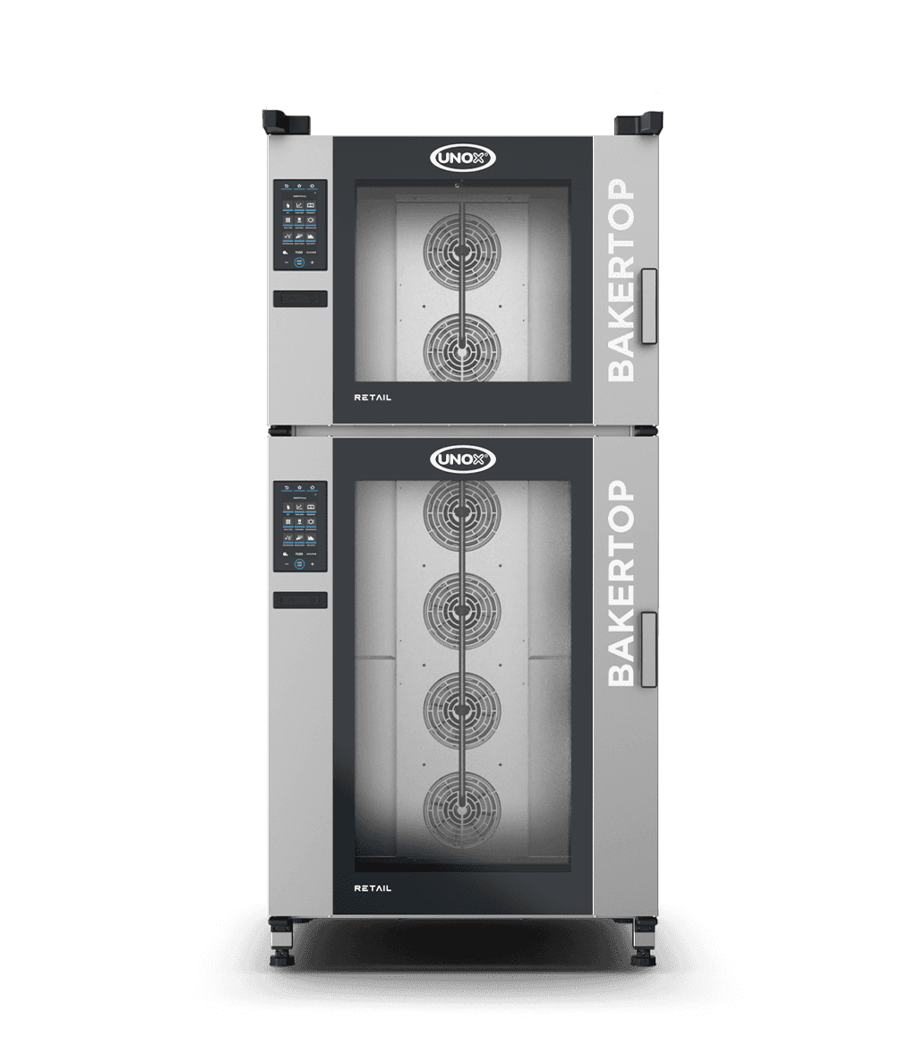 18 plåtar 600x400 Render av professionell butiksbakugn BAKERTOP RETAIL XETC-18EU-YPRMN.