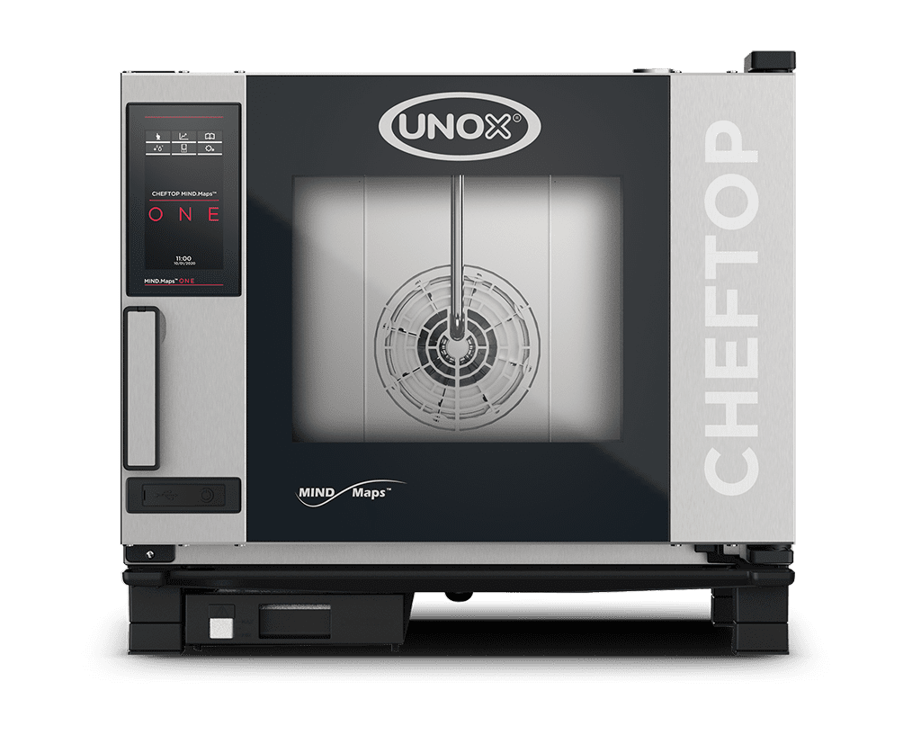 5 Bleche GN 1/1 Render des Kombidämpfers UNOX CHEFTOP MIND.Maps™ ONE XEVC-0511-E1LM-LP.