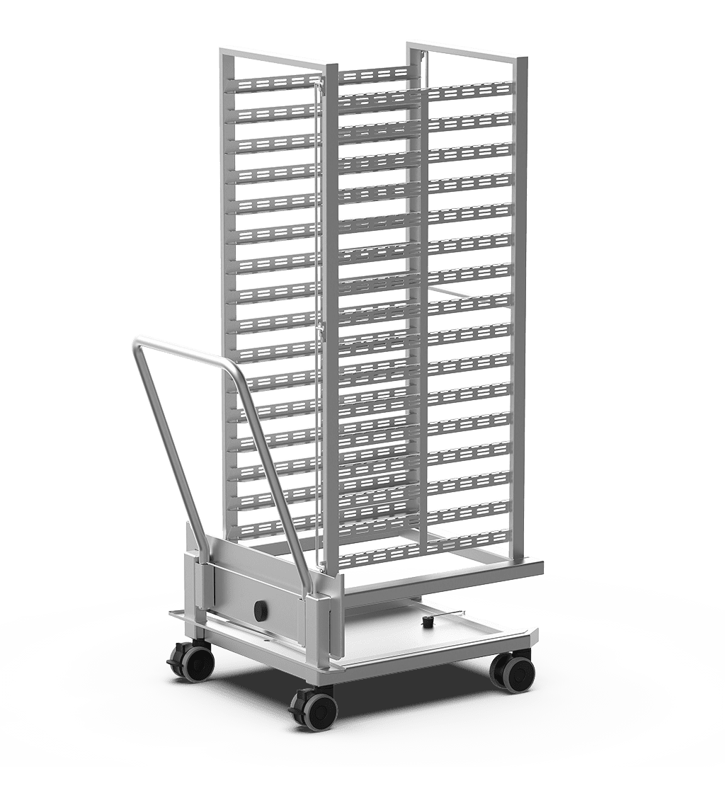 Unox Tray-holder trolley made of corrosion-resistant AISI 316L steel. XAVTL-16FS.
