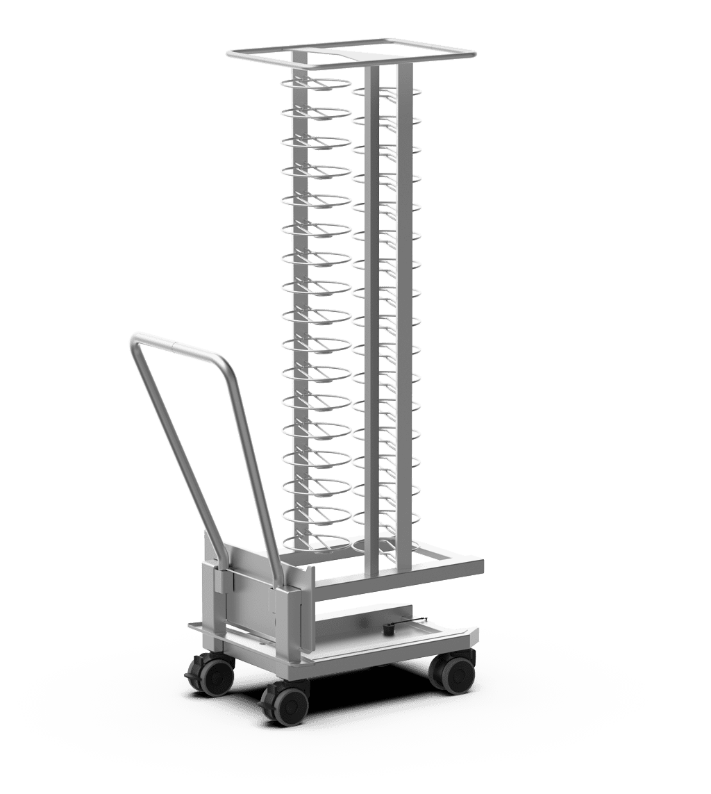 Unox Corrosion-resistant AISI 316L steel trolley for regenerating dishes. XECTL-034P.