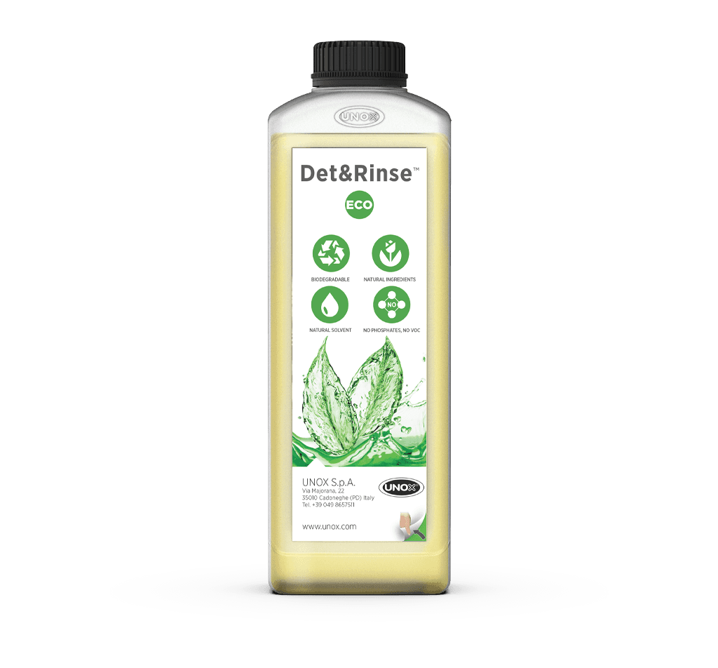 DET&Rinse™ ECO Unox reinigingsmiddel voor commercieel oven met automatische reiniging DB1018A0.