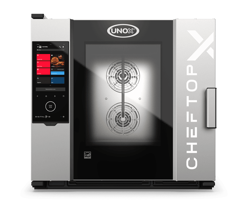 6 tepsili GN 2/1 UNOX CHEFTOP-X™ ticari kombi fırın görüntüsü XEDA-0621-EXRS-PO.