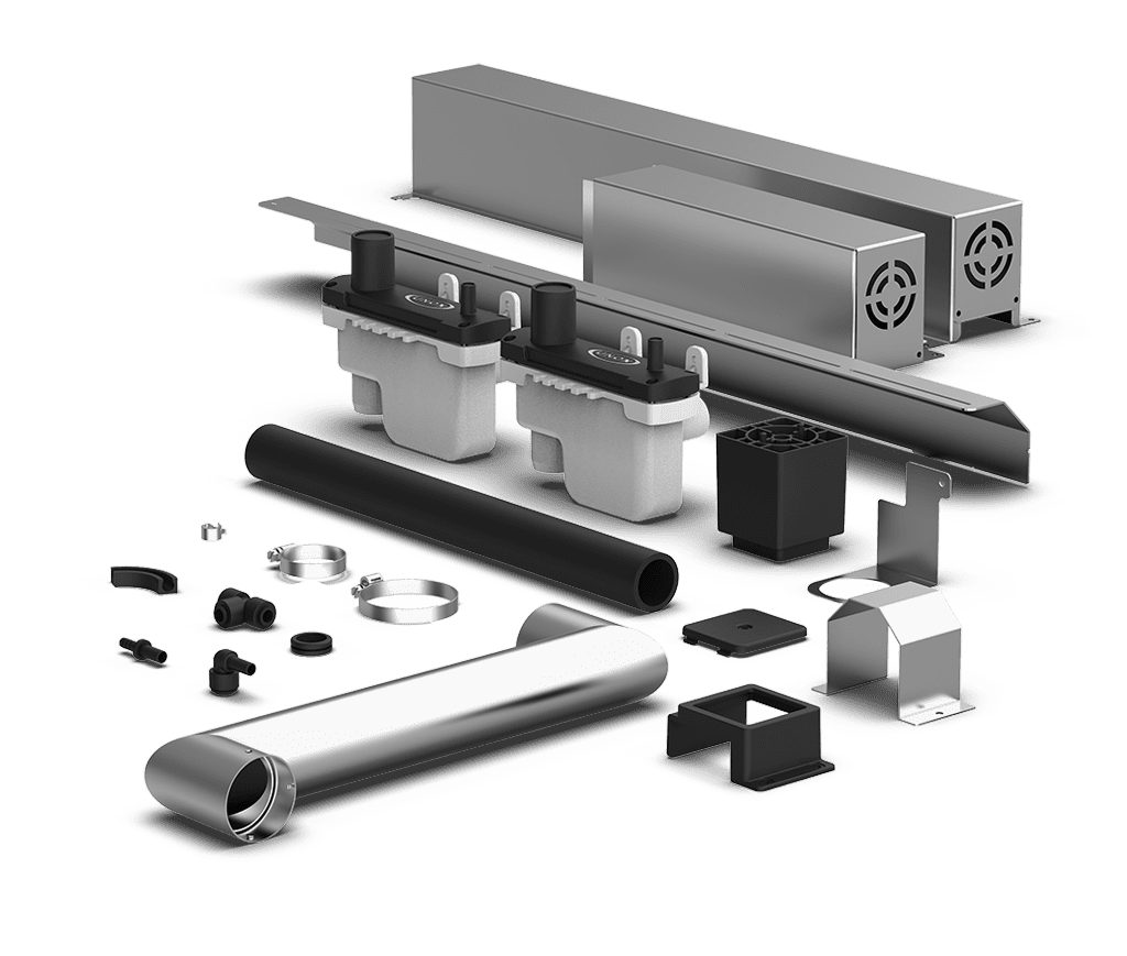 Unox It includes all the necessary parts for installing two stacked gas ovens. XAVQC-0011-G.