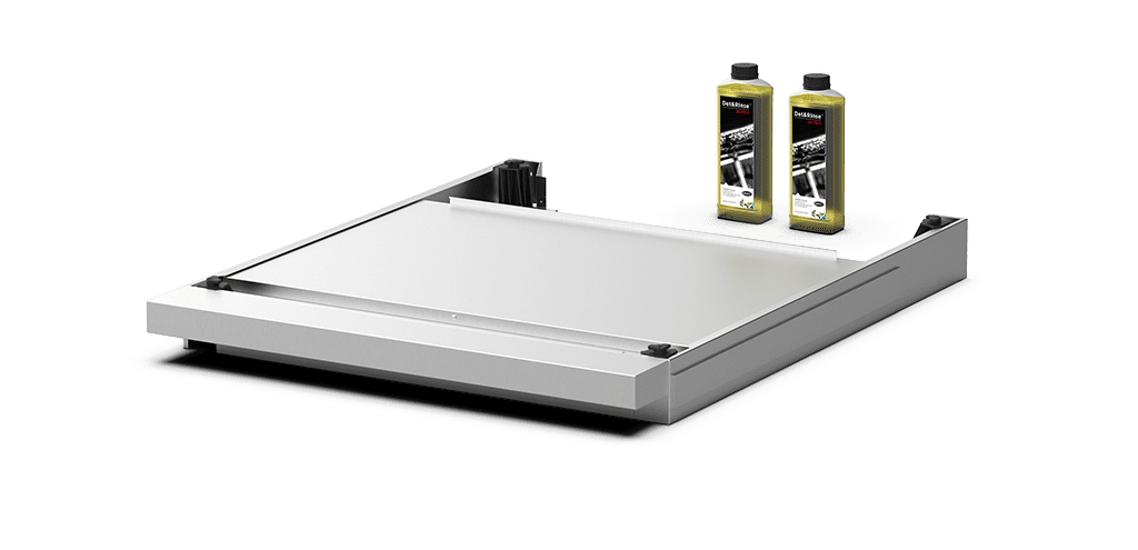 Unox It includes all the necessary parts for the correct installation of two stacked electric ovens and two bottles (1 liter each) of DET&Rinse™ ULTRA detergent UN 1824, 8, II - ADR LIMITED QUANTITY. XEDQA-0021-E-DR.