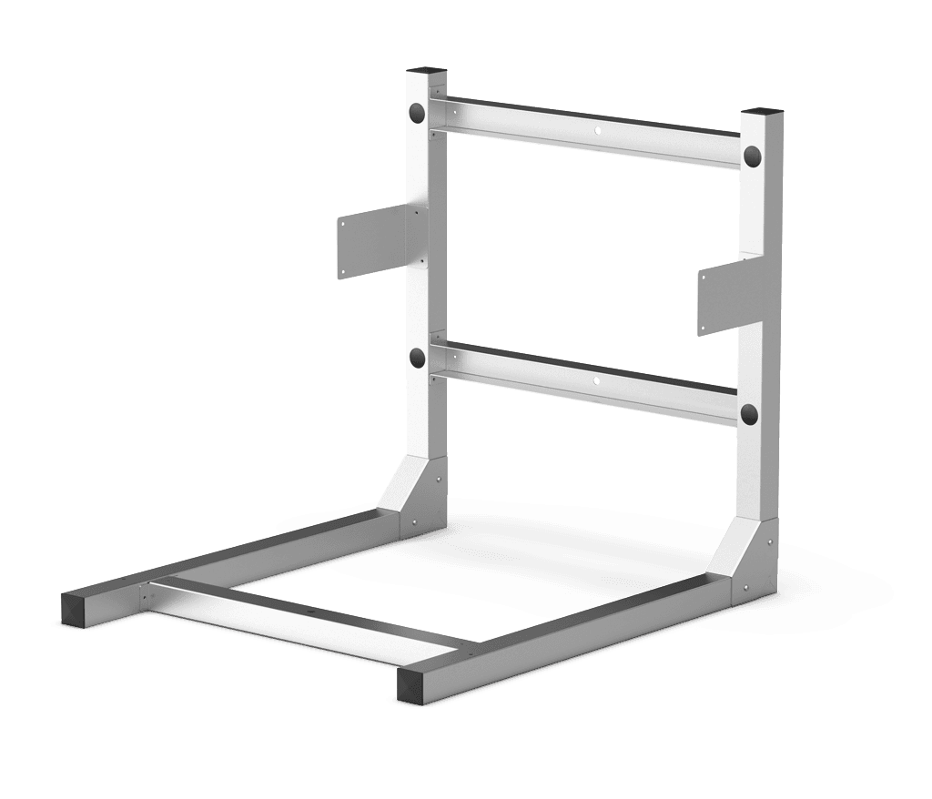 Unox Wall-mounting bracket. Before mounting, check the structural characteristics of the wall with a qualified professional (architect/civil engineer) to ensure it is compatible with the moment and force generated by the installed unit. XUC188.