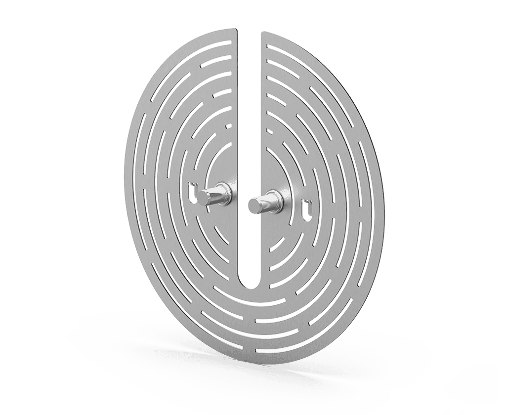 Unox Airflow baffle plate to be applied to the suction fan. It allows you to bake even the most delicate pastry products. Use 1 baffle plate for each fan. XUC606.