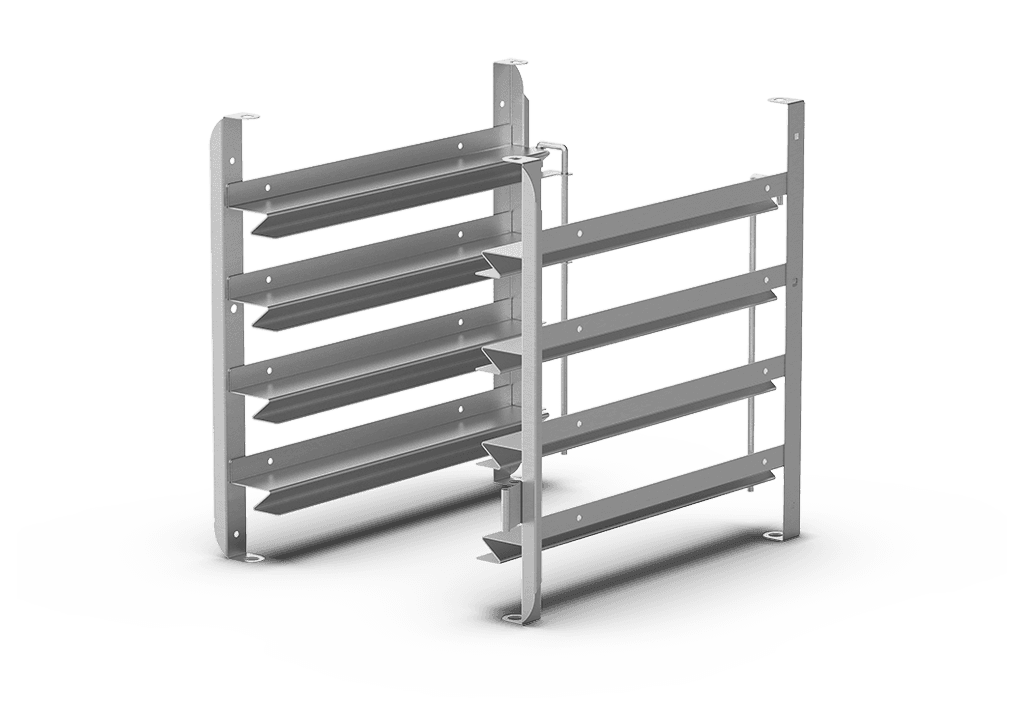 Unox It allows the use of GN 1/1 and 600x400 trays. TG990 tray not compatible with lateral supports. XUC055.