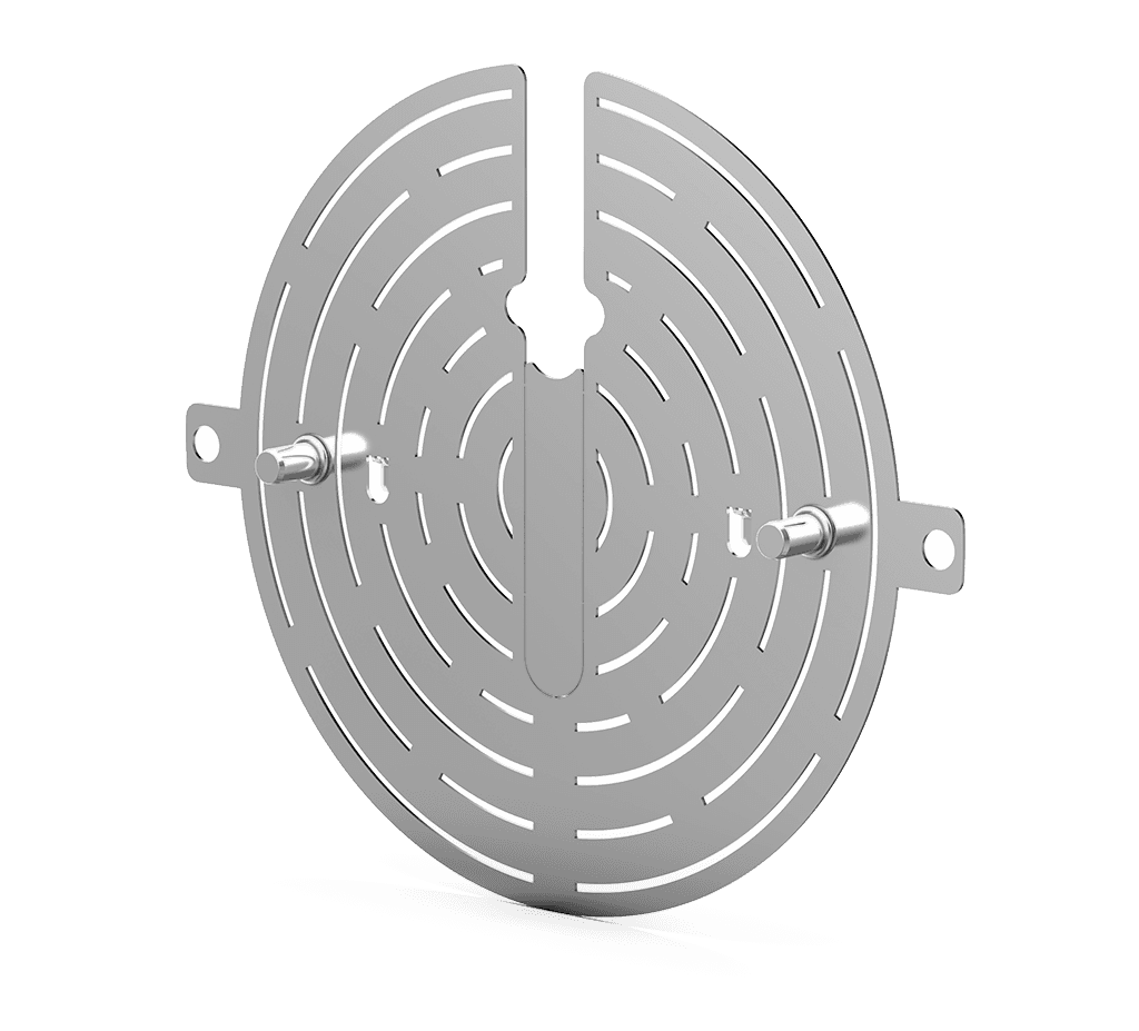 Unox Airflow baffle plate to be applied to the suction fan. It allows you to bake even the most delicate pastry products. Use 1 baffle plate for each fan. XUC156.