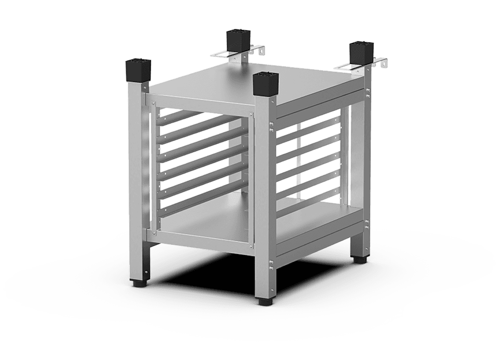 Unox De multifunctionele steun is ideaal om bakplaten veilig op te bergen en uw oven op de perfecte hoogte te plaatsen om te werken. XWCRC-0613-H.