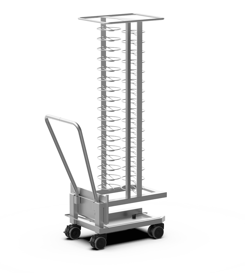Unox Corrosion-resistant AISI 316L steel trolley for regenerating dishes. XECTL-034P.