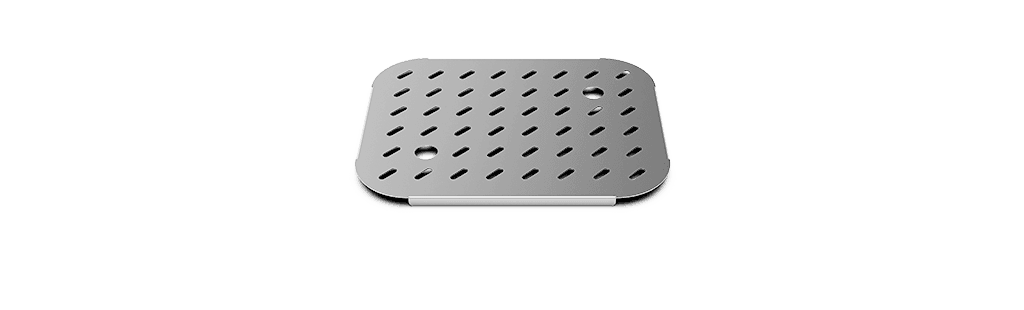 Unox Perforated steel shelf for storing foods that need to remain separate from their liquids. TG123.