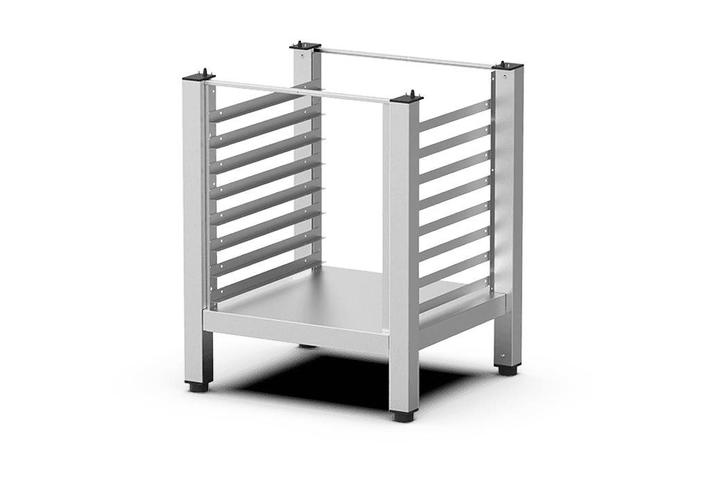 Unox The multifunctional support ideal for storing trays safely and place your oven at the perfect height to work. XWKRT-08HS-H.