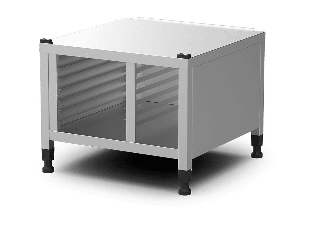 Unox The multifunctional support ideal for storing trays safely and place your oven at the perfect height to work. Equipped with side covers. XWLMA-06EF-H.