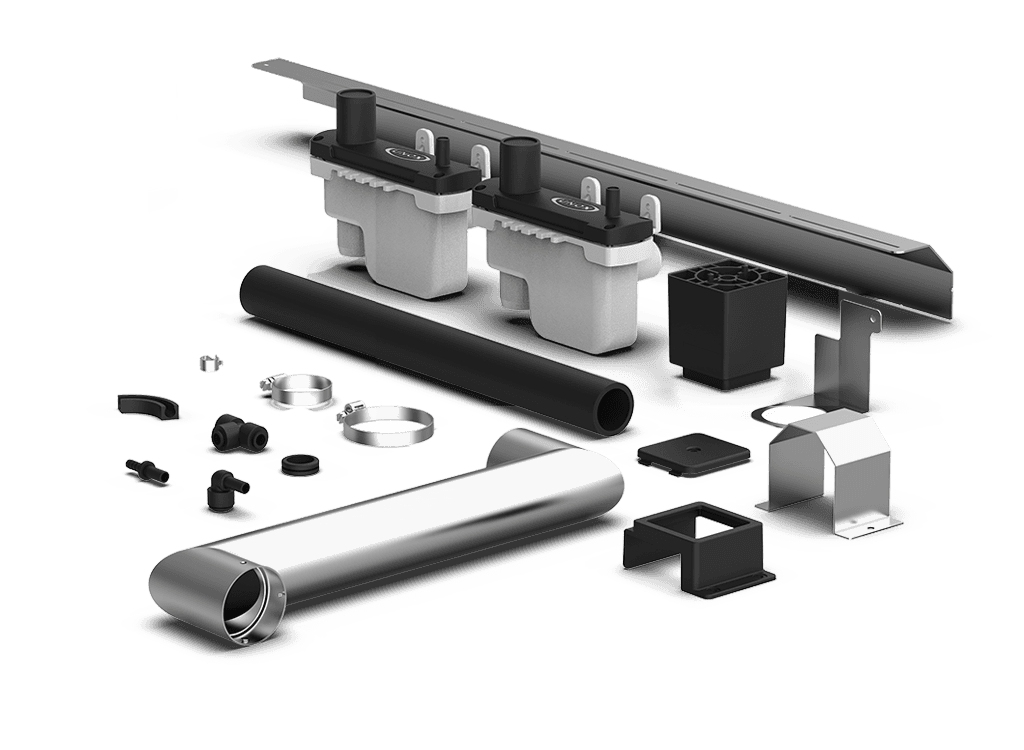 Unox It includes all the necessary parts for installing two stacked electric ovens. XEVQC-0011-E.