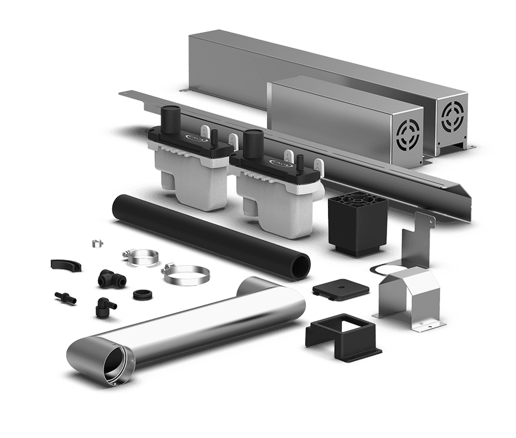 Unox It includes all the necessary parts for installing two stacked ovens. XEVQC-0011-G.