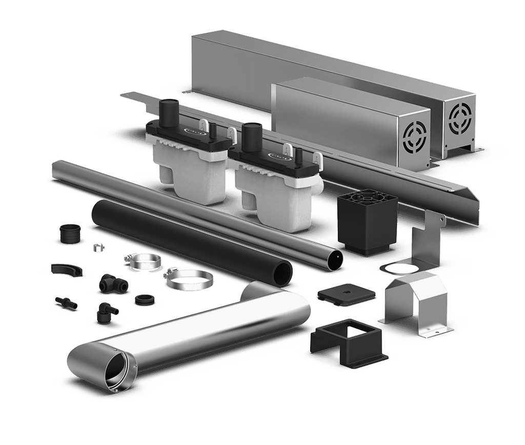 Unox It includes all the necessary parts for installing two stacked ovens. XEVQC-0711-G.