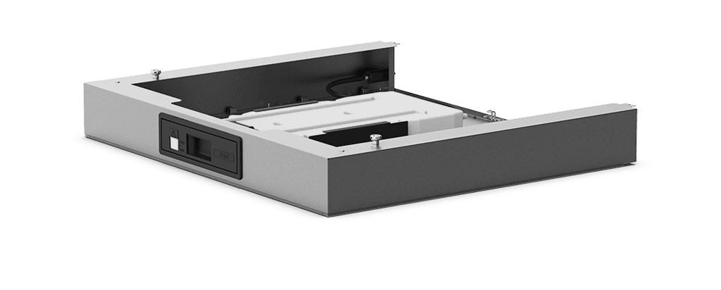Unox Water tank for oven positioned on counter. 4 liters capacity. XHC021.