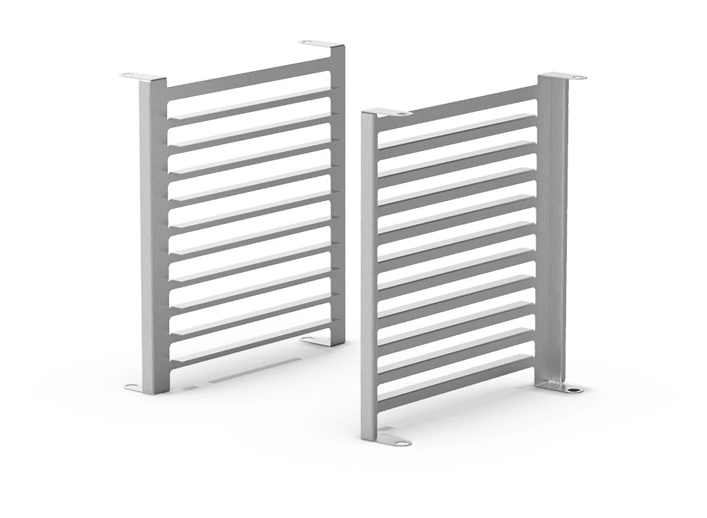 Unox This kit includes everything you need to install lateral supports that allow you to use GN1/2 trays instead of 460x330 trays. XUC086.