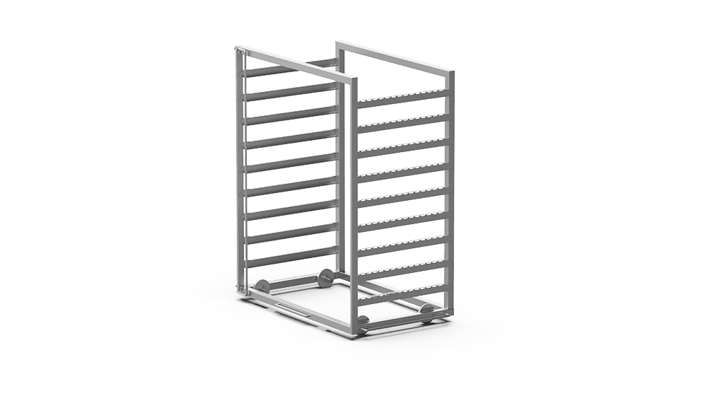 Unox It allows rapid loading and extraction of the trays, reducing the amount of time the door is open. XWVBC-0911.