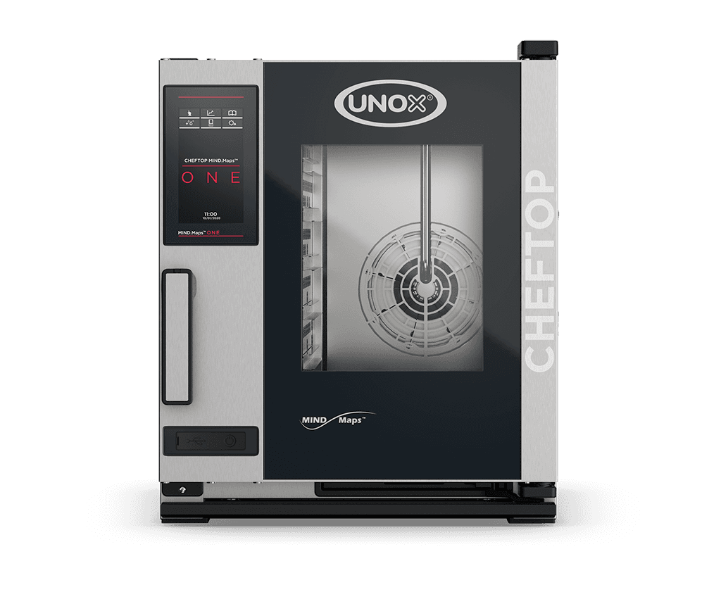 5 トレイ GN 2/3 UNOX CHEFTOP MIND.Maps™ ONE 業務用コンビオーブンのレンダリング XJCC-0523-E1LM.